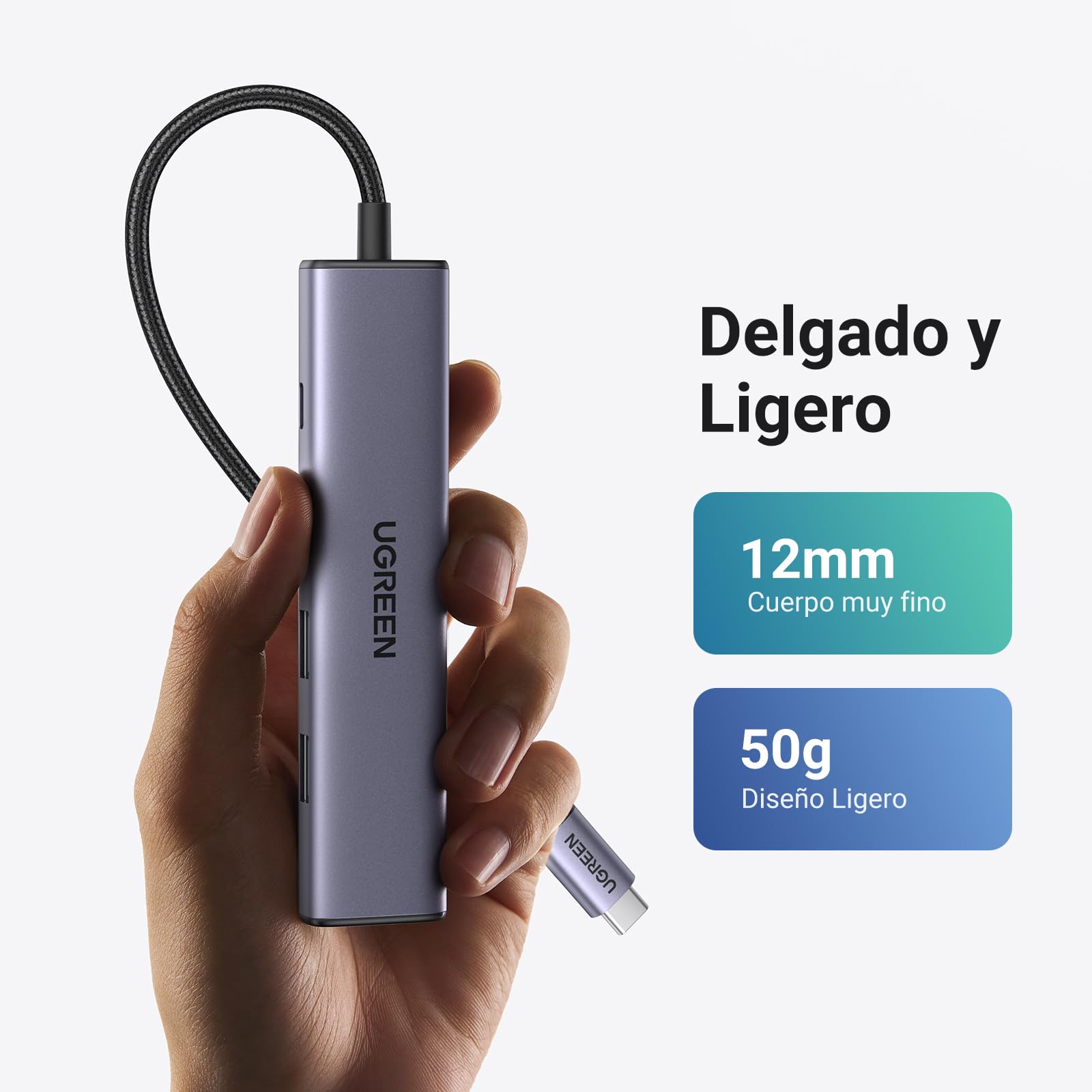 UGREEN Revodok 105 Hub USB C HDMI 4K Adaptador Tipo C 5 en 1 con 100W PD Carga Compatible con MacBook Pro Air M3 M2 M1 iPad iPhone 17 Pro MAX Air Galaxy S26 Ultra Surface
