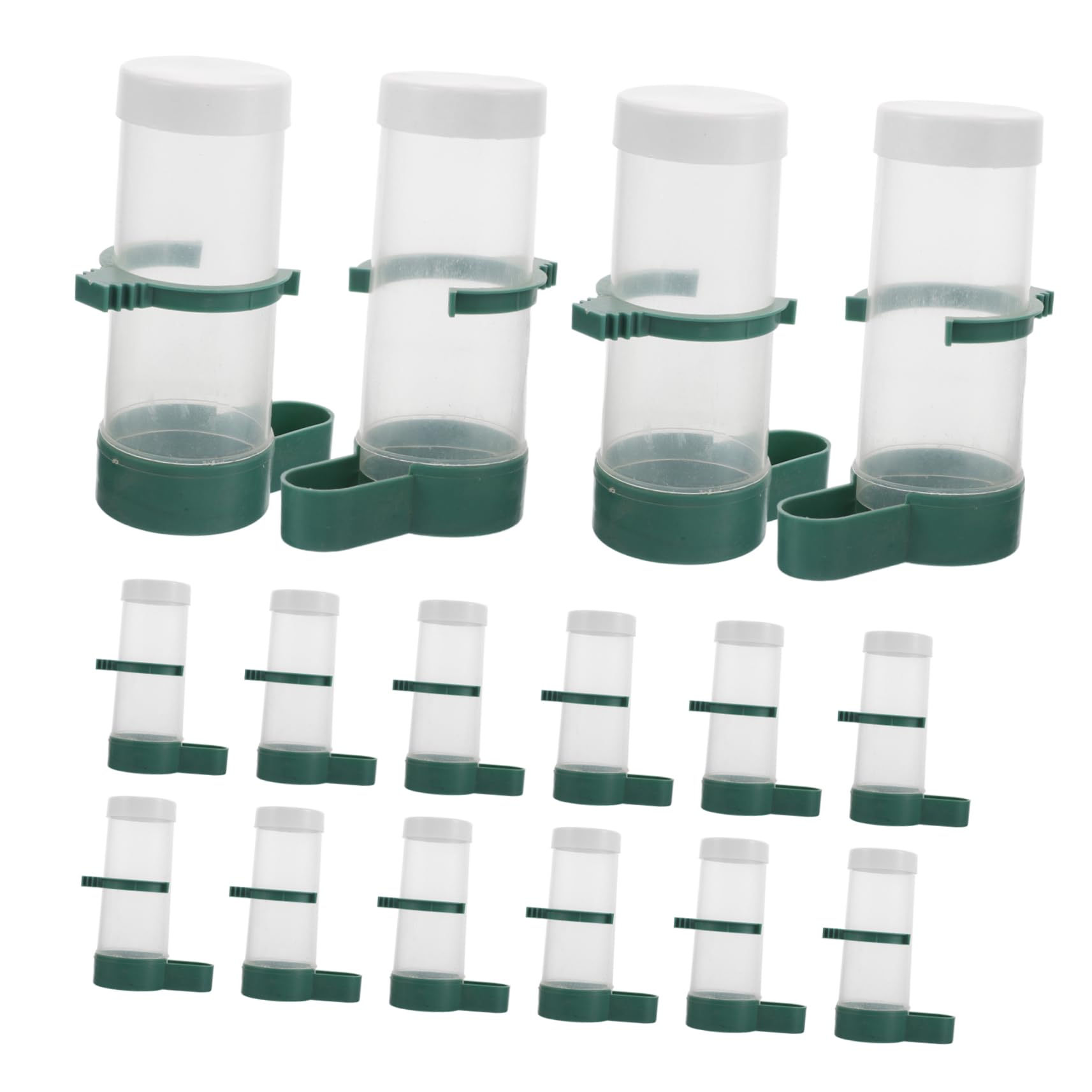 BESTonZON 20 Pièces Distributeur Automatique Aliments pour Oiseaux Accessoires de Nourriture pour Perroquets et Oiseaux de Cage Conçu pour Nutritionnel Optimal Utilisation Polyvalente