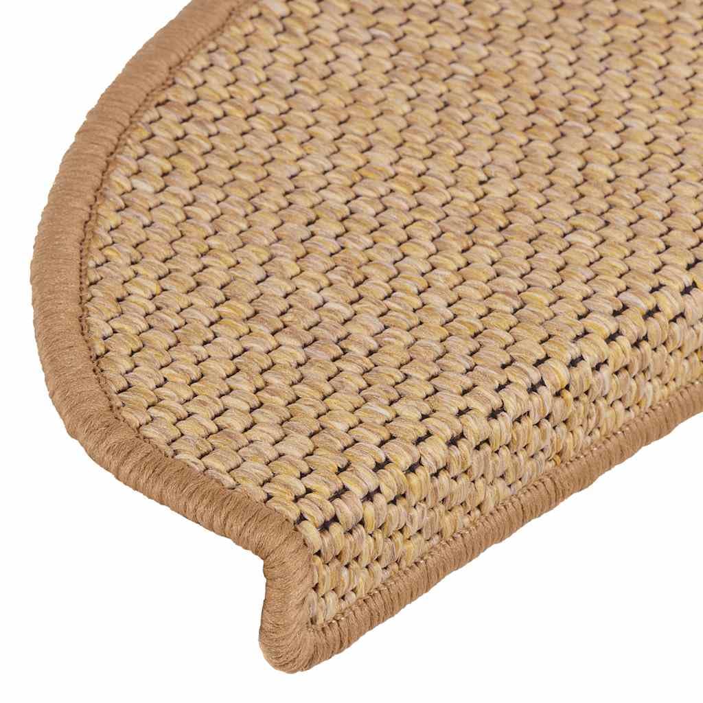 vidaXL Alfombra autoadhesiva Escalera sisal 30 uds 65x21x4 cm sisal, peldaño de Escalera, Alfombra de peldaño de Escalera, Cubierta de peldaño de Escalera