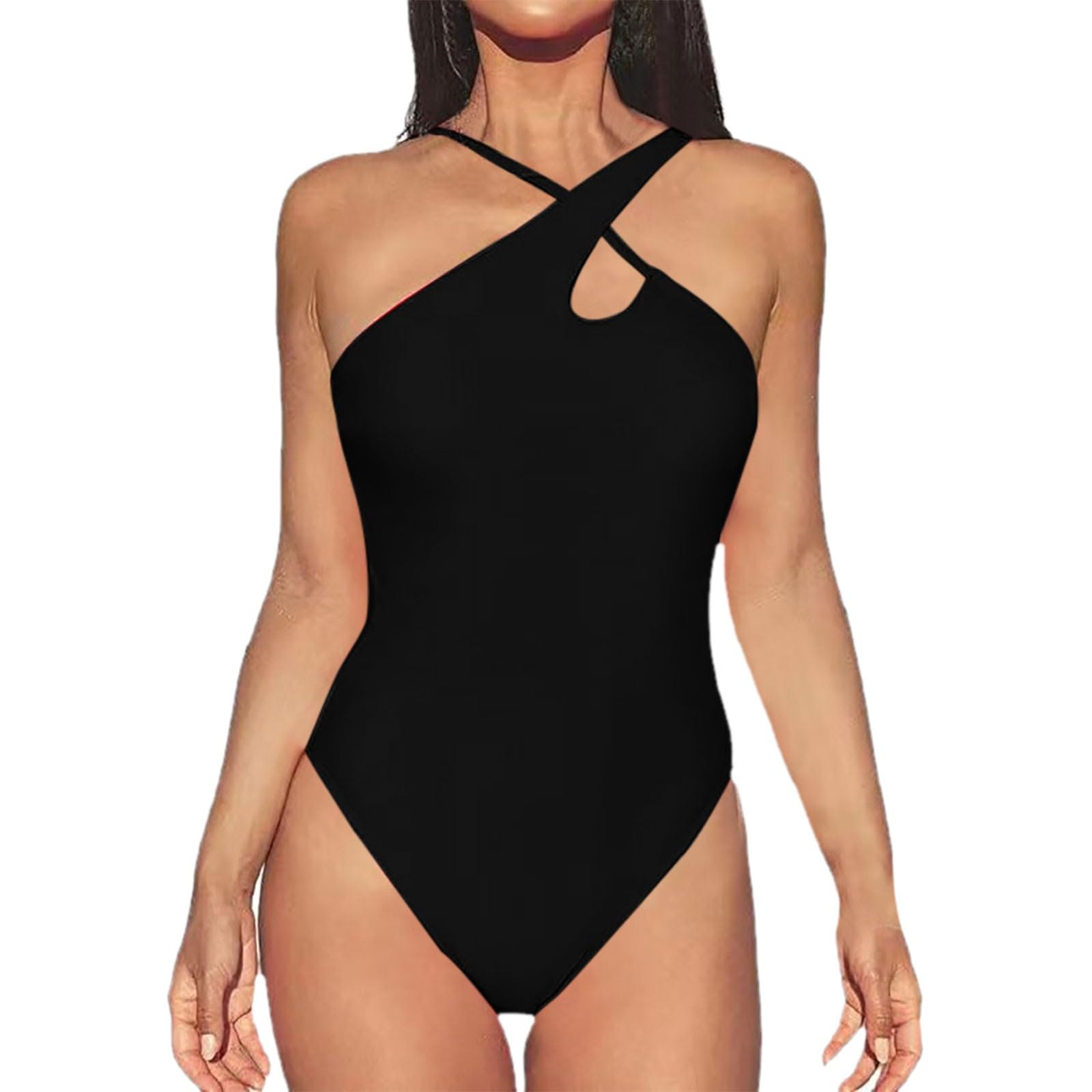 Bikini monohombro con tirantes de diseño minimalista refinado 4