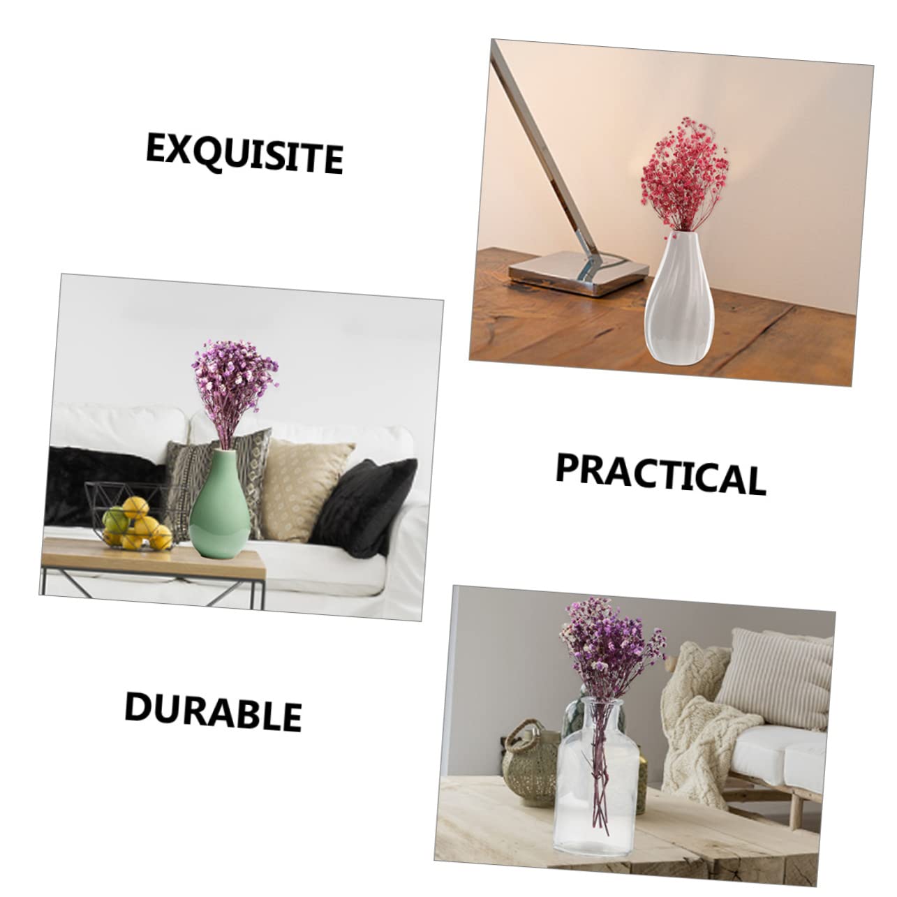 PRETYZOOM 30stücke Trockenblumenstrauß Aus Künstlichem Gypsophila Hochzeits Und Heimdekoration Blumenarrangements Für Vasen Langlebig Und Pflegeleicht Fotorequisit
