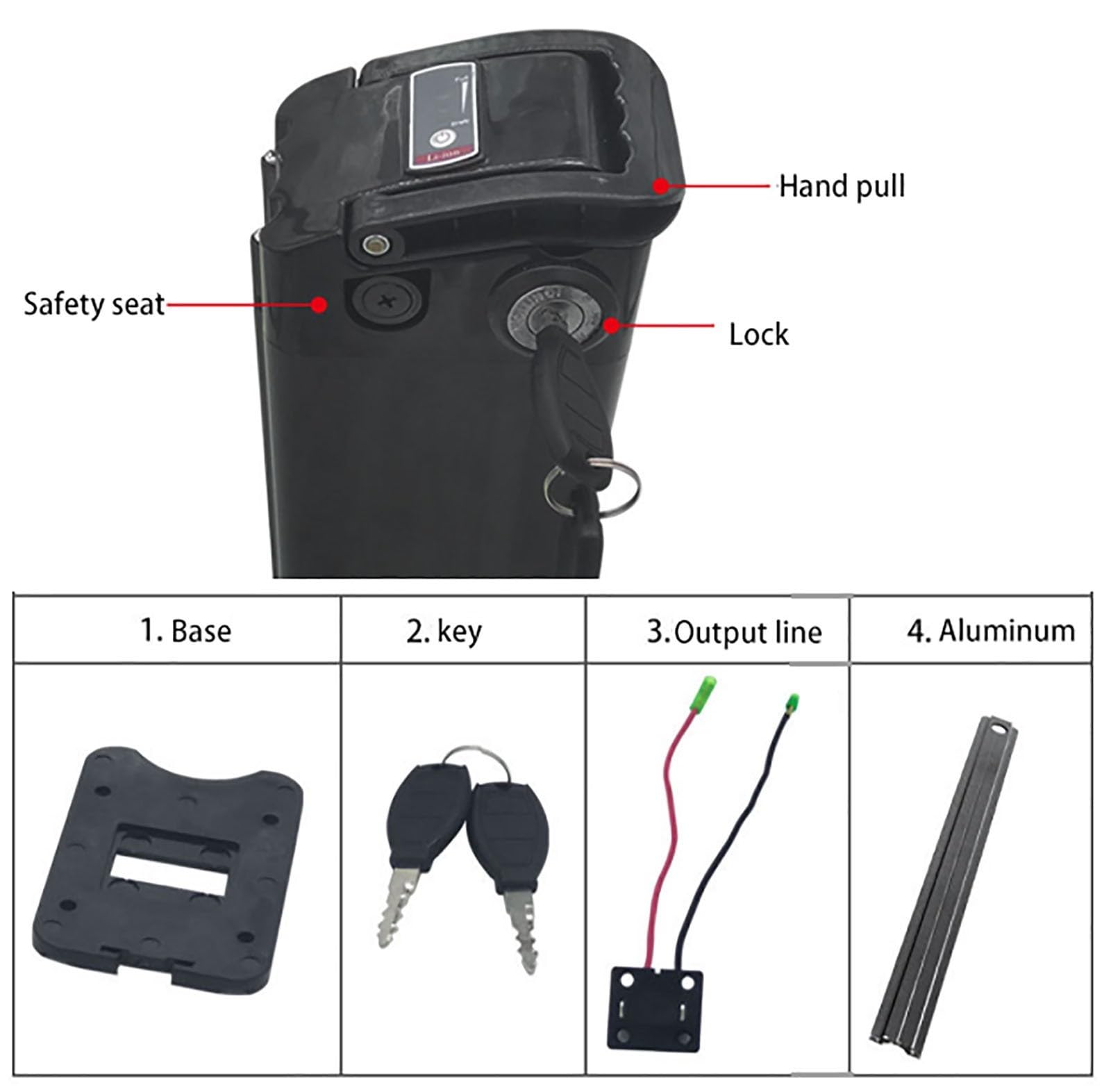 Batterie Lithium-ION 36V 8Ah 10Ah 12,5Ah 15Ah 18Ah 20Ah Batterie de vélo électrique 36V avec Chargeur, Batterie De Remplacement Li-ION pour Moteur 500W 350W 750W