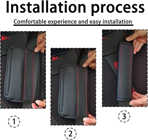 Miniatura 10 de XINLIYA 2 fundas para cinturón de seguridad de automóvil, fundas suaves para correa de hombro, almohadillas de arnés de cuero de seguridad, cómodo