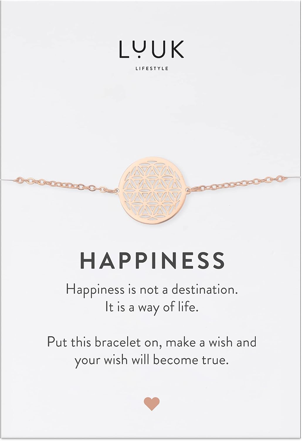 LUUK LIFESTYLE Stainless Steel Filigree Jewelry Set - Necklace & Bracelet, Adjustable, Gold/Silver/Rose Gold
