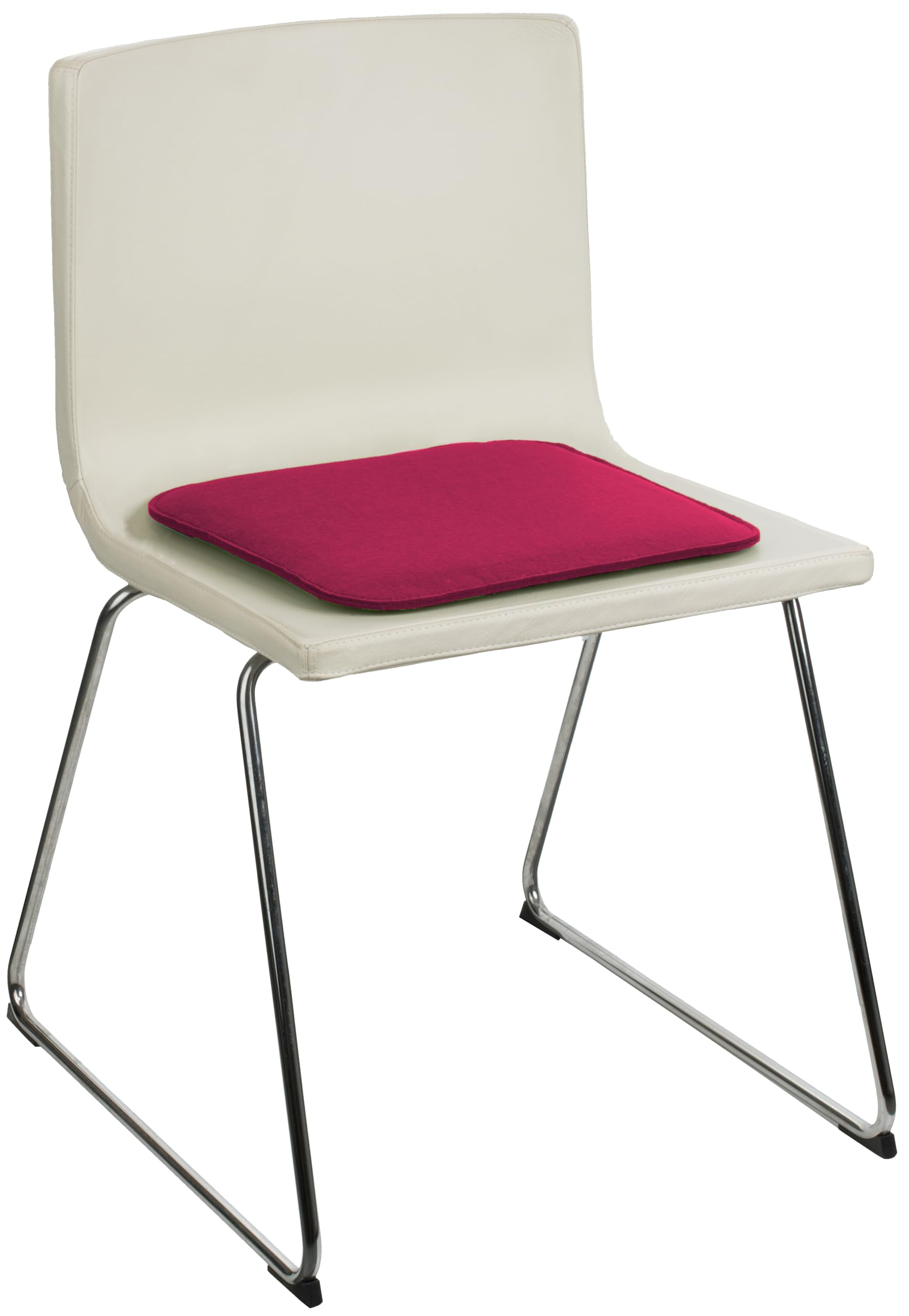 Brandsseller Lot de 6 Coussins d'assise en Feutre 35 x 35 x 2 cm – Galettes de Chaise carrées et Robustes pour l’intérieur et l’extérieur, Assise rembourrée Confortable - Rose