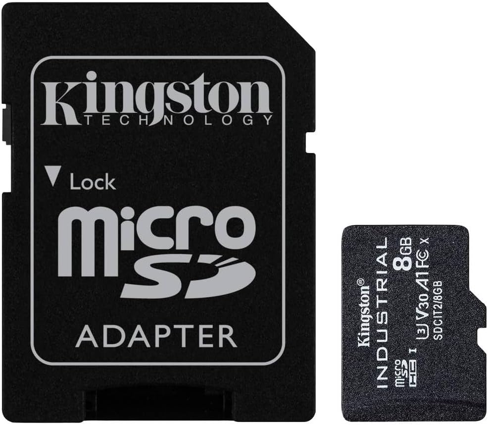 Industrial 8GB microSDHC C10 A1 pSLC Card + SD Adapter SDCIT2/8GB