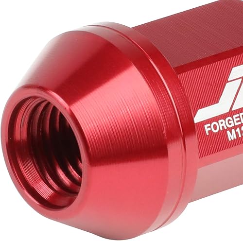 Miniatura 4 de J2 Engineering LN-T7-024-15-RD Rojo 7075 Aluminio M12X1.5 20Pcs L: Tuerca de 1.378 in con adaptador