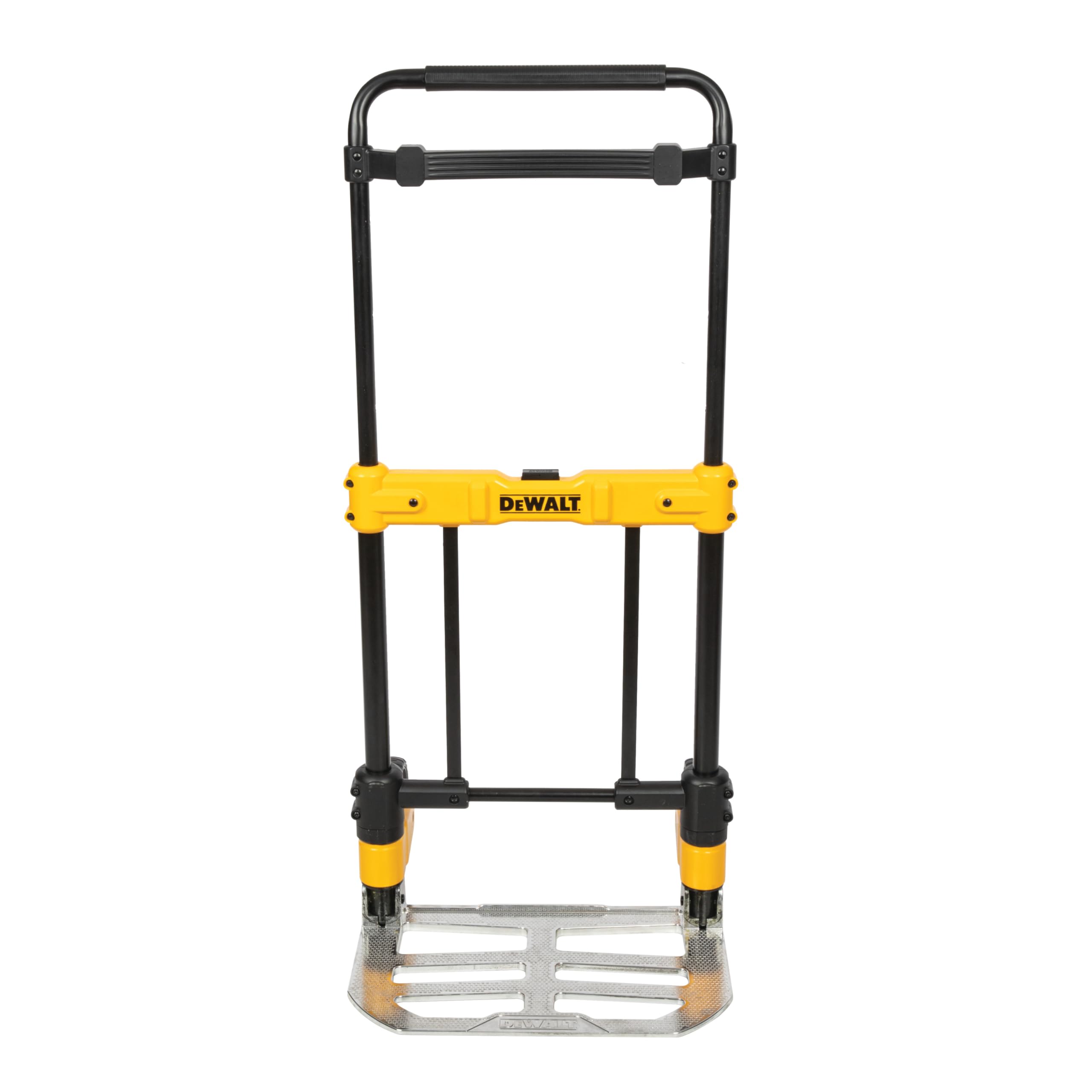 DEWALT Faltbare Sackkarre und beweglicher Rollwagen, 190,5 kg Kapazität, robuster Stahlrahmen, Teleskopgriff, flache 17,8 cm Räder