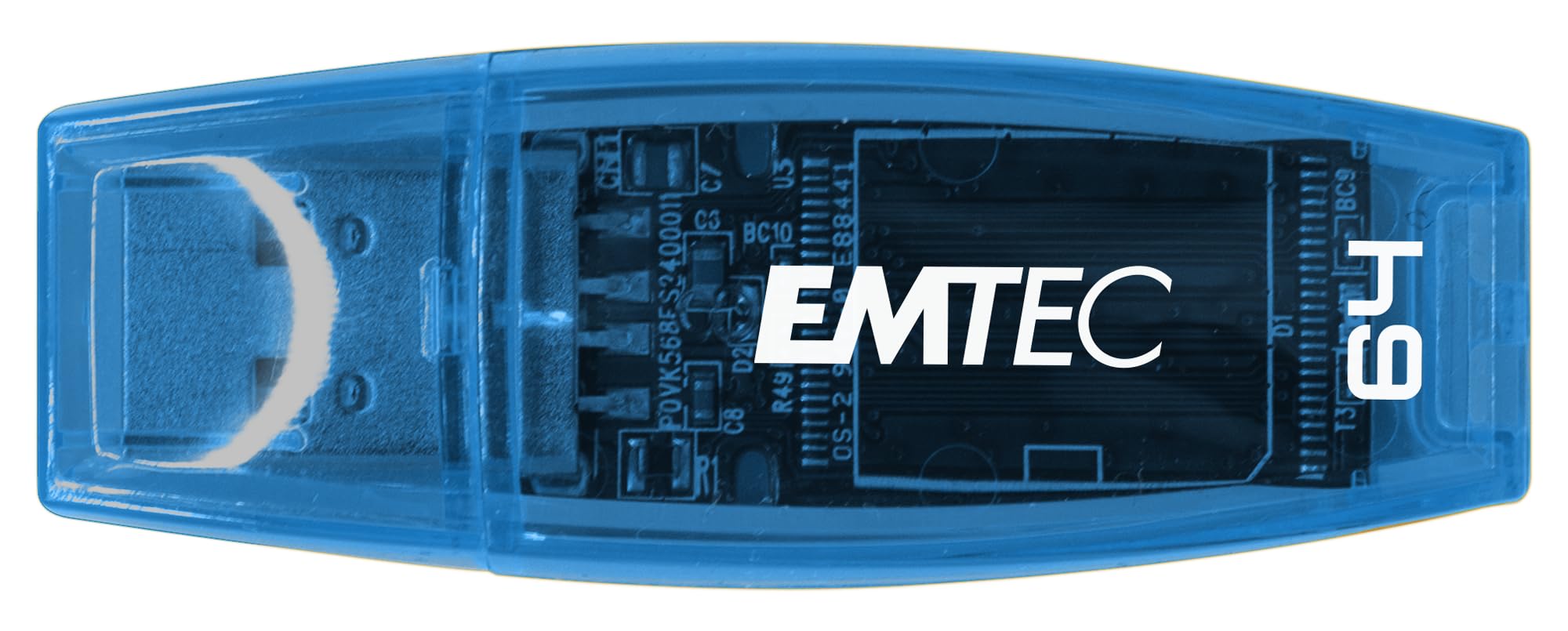 EMTEC C410 Neon 64Go Clé USB 2.0 Néon Transparent avec Capuchon Lot de 2