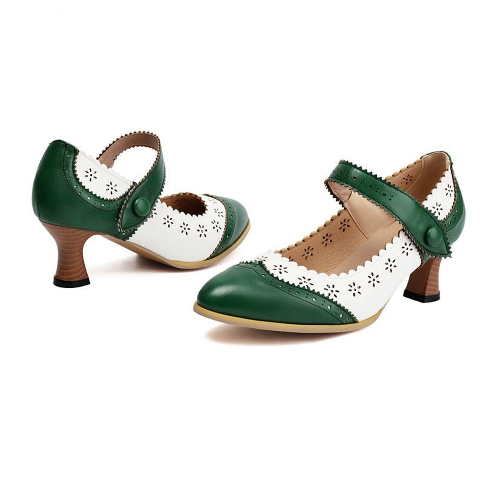 Scarpe Mary Jane Plateau Donna Punta Tonda Pelle Pu Mary Janes con Fiocco Tacco Grosso Alto Plateau Scarpe Cinturino alla Caviglia Scarpa Lolita con Fibbia Costume Tradizionale Oktoberfest