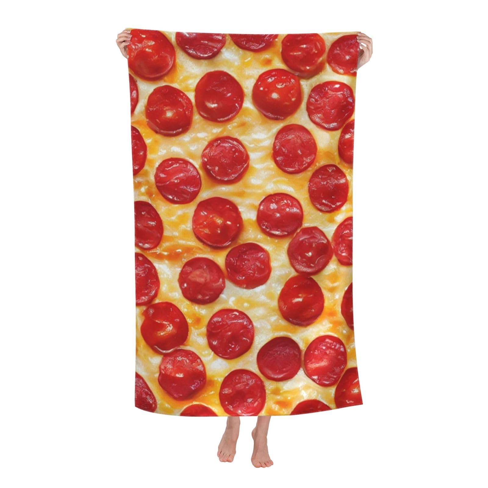 LSRCPD Beach Towels Pizza Sports Yoga Gym Travel For Men Women 80X130Cm