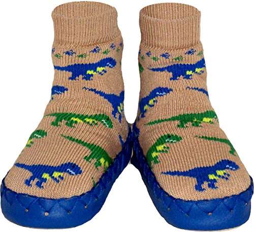 Konfetti T-Rex Dinosaur Slipper Sock Swedish Moccasin