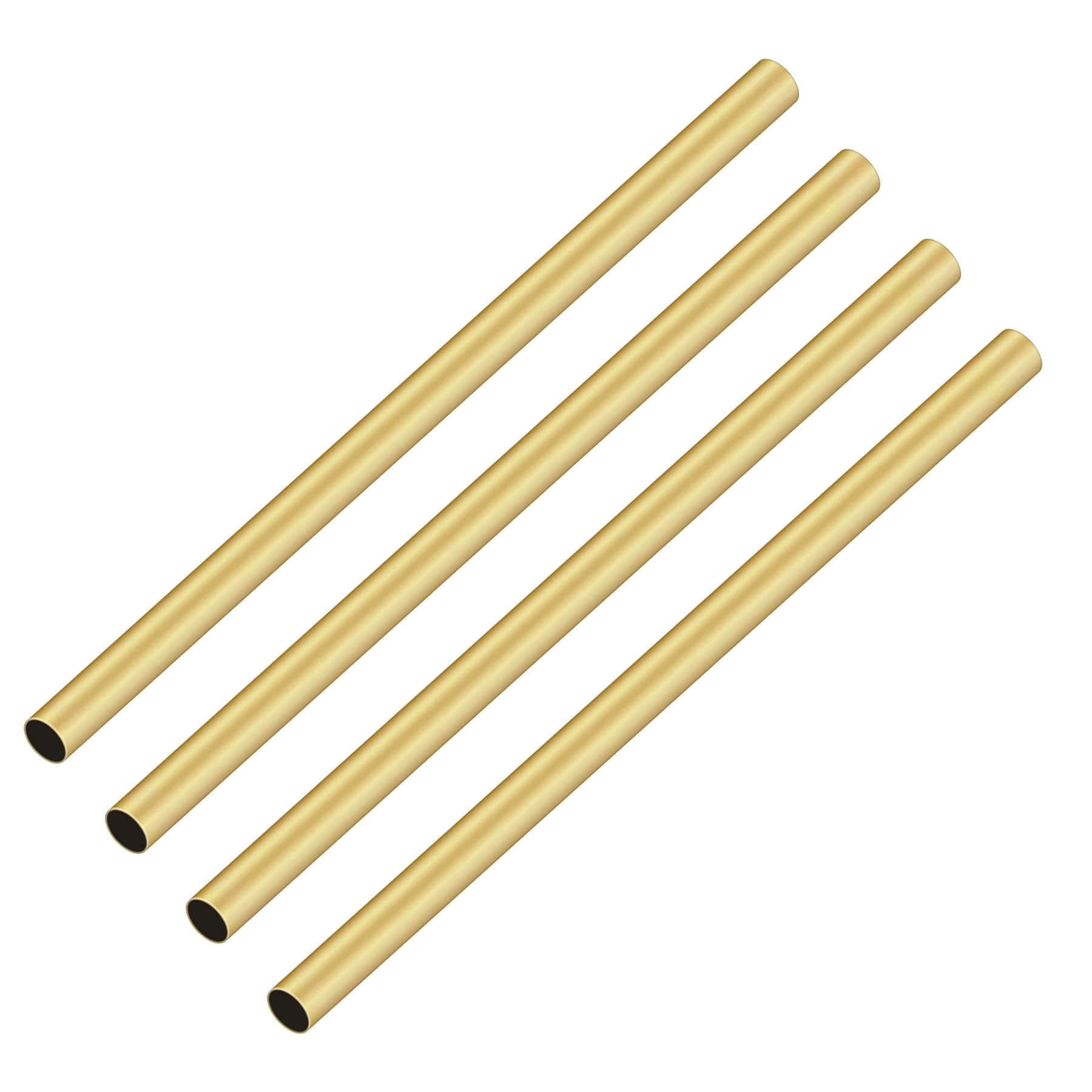 Imeistek 4Pcs Brass Tube, 4.5Mm Od X 0.2Mm Wall Thickness 200Mm Length Metal Seamless Round Pipe Tubing