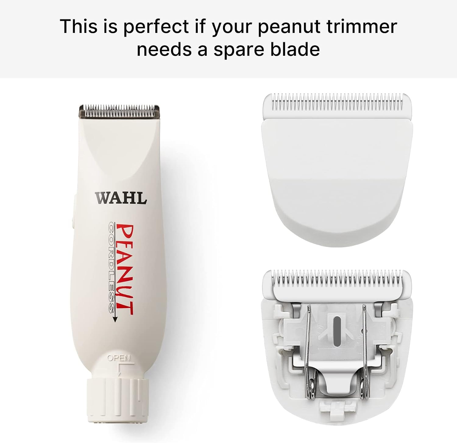 2 Pack Peanut Clipper Replacement Blade, Snap-On Replacement Blade for Wahl Peanut Hair Clipper #2068-300, White