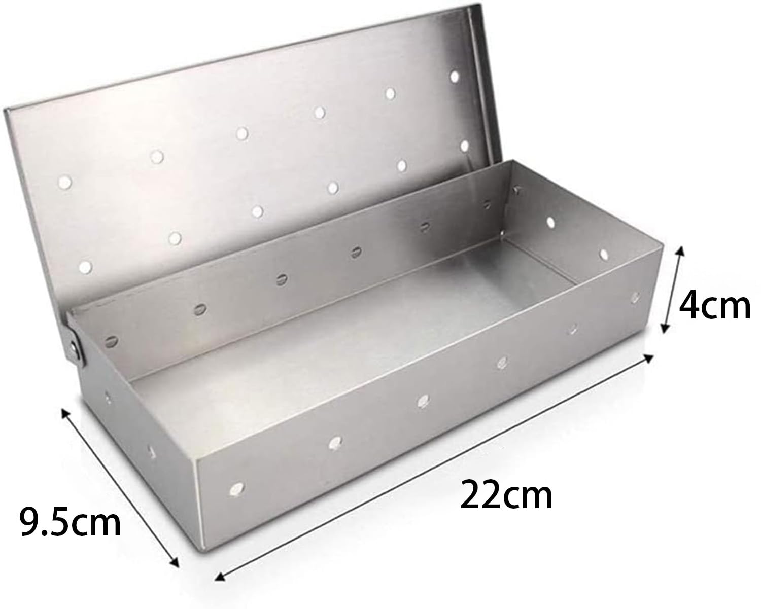 Scatola per affumicare, scatola per affumicare in acciaio inox per barbecue, scatola per affumicare alimenti, scatola per affumicare per barbecue a gas, per affumicatori, barbecue a carbone e a gas