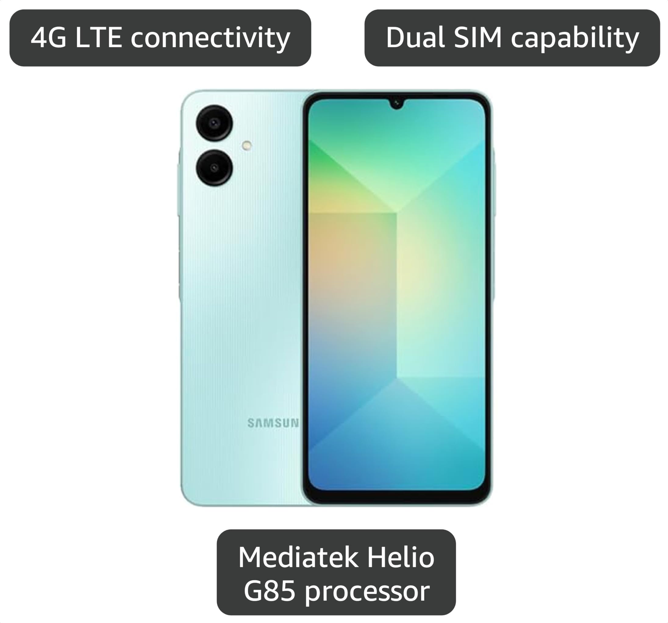 Amazon.com: SAMSUNG Galaxy A06 4G LTE (128GB + 4GB) Latin Version