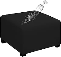 Vista 27 de Easy-Going 100% Funda elástica impermeable doble para otomano, funda protectora para muebles, rectangular, plegable, taburete para almacenamiento