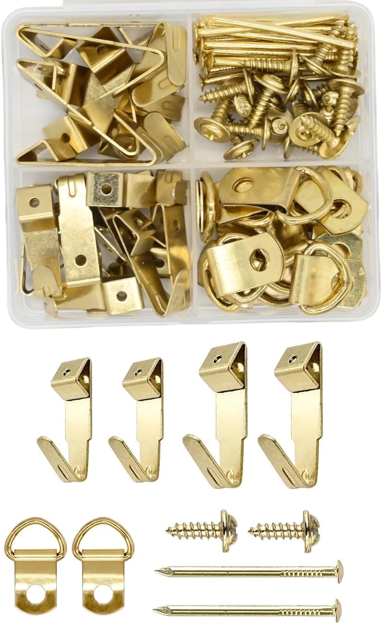 Picture Hanging Kit, Hardware Assortment with Storage Case (80pcs)