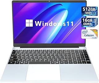 KUU Yepbook Laptop Computer, 15.6 Inches FHD IPS 1080P Display, 16GB DDR4 RAM 512GB SSD, 11th Celeron N5095 Processor with Windows 11 Laptops, Backlit Keyboard, Bluetooth 4.2, Fingerprint Unlock