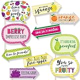 Funny Tutti Fruity - Frutti Summer Baby Shower or Birthday Party Photo Booth Props Kit - 10 Piece
