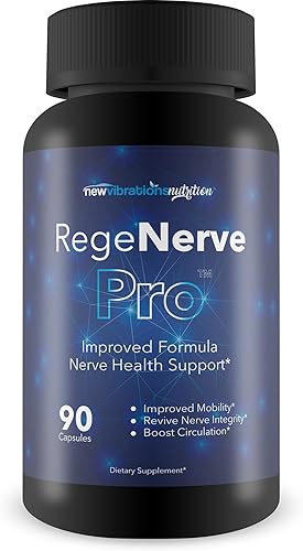 RegeNerve Pro - Fórmula mejorada - Nuestro mejor suplemento de apoyo nervioso neuropatía - Vitamina amarilla para nervios - Fórmula de regeneración
