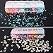 48 Boxes Holographic Nail Sequins, FITDON Shell Round Star Leaf Butterfly Iridescent Flake Nail Glitter, Colorful Confetti Sticker Manicure Nail Art Supplies Make Up DIY Decals Decoration