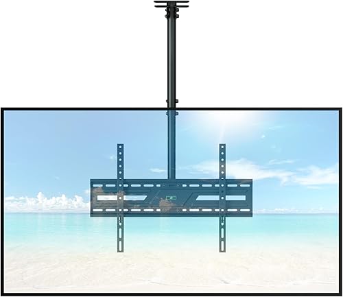 Miniatura 9 de monTEK Soporte de TV de techo para pantallas planas de 23 a 55 pulgadas, soporte de TV de techo ajustable colgante que se adapta a la mayoría