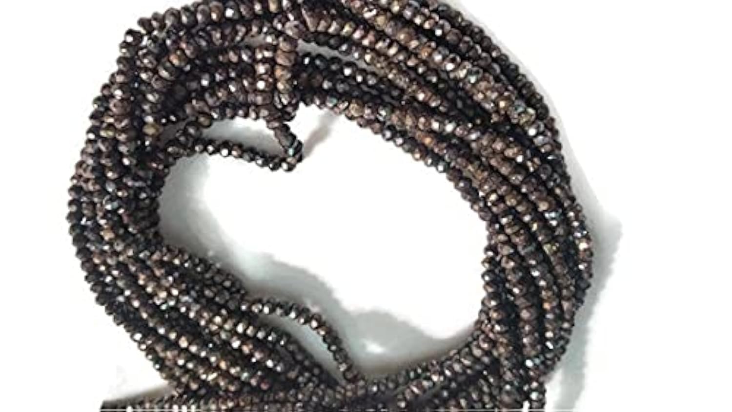 Pyrite faceted Chocolate Mystic 3-3.5mm, l'éclat bohème au quotidien sur vos bijoux d'été