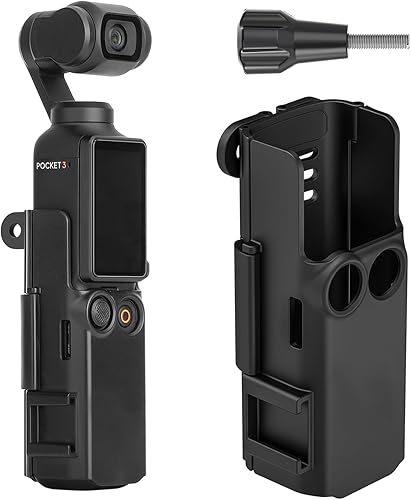 JINSERTA Adaptador de expansión para DJI Osmo Pocket 3, soporte de cubierta protectora con zapata fría para OSMO Pocket 3