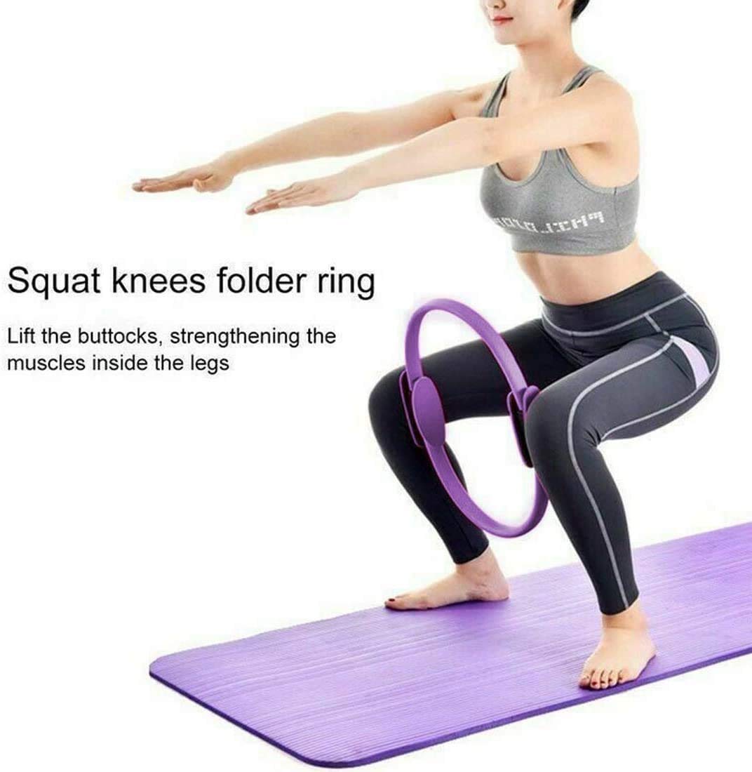 Anneau De Fitness Pilates Cercle Magique Double Poignées Résistance Intérieur Cuisses Abdos Yoga Gym