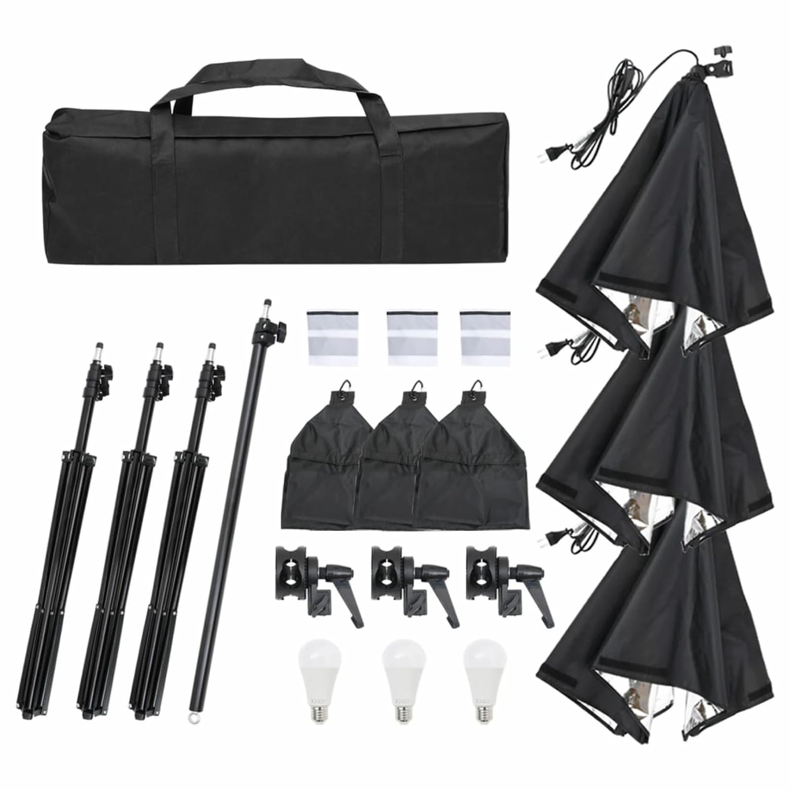 ZEYUAN Kit de Estudio fotográfico con Set de Luces, Fondo y Reflector, Soporte Fondo Fotografía, Green Screen, Iluminacion Fotografia, Fotografia Accesorios, Fondo para Fotografia,