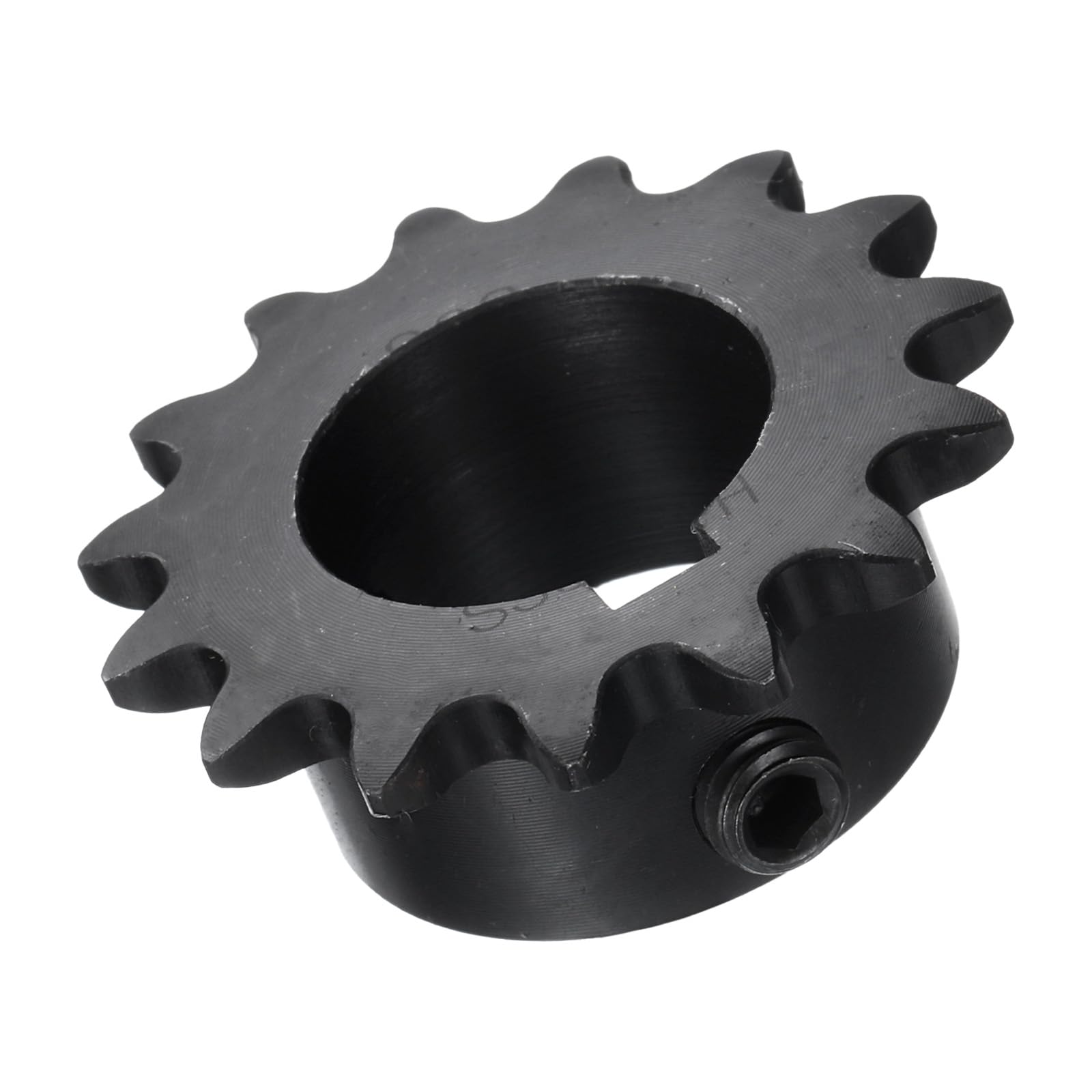 QUARKZMAN #35 Pignon À Rouleaux Type B, Alésage De 1" 15 Dents Simple Brin, Acier Au Carbone, Rainure De Clavette Avec Vis De Blocage