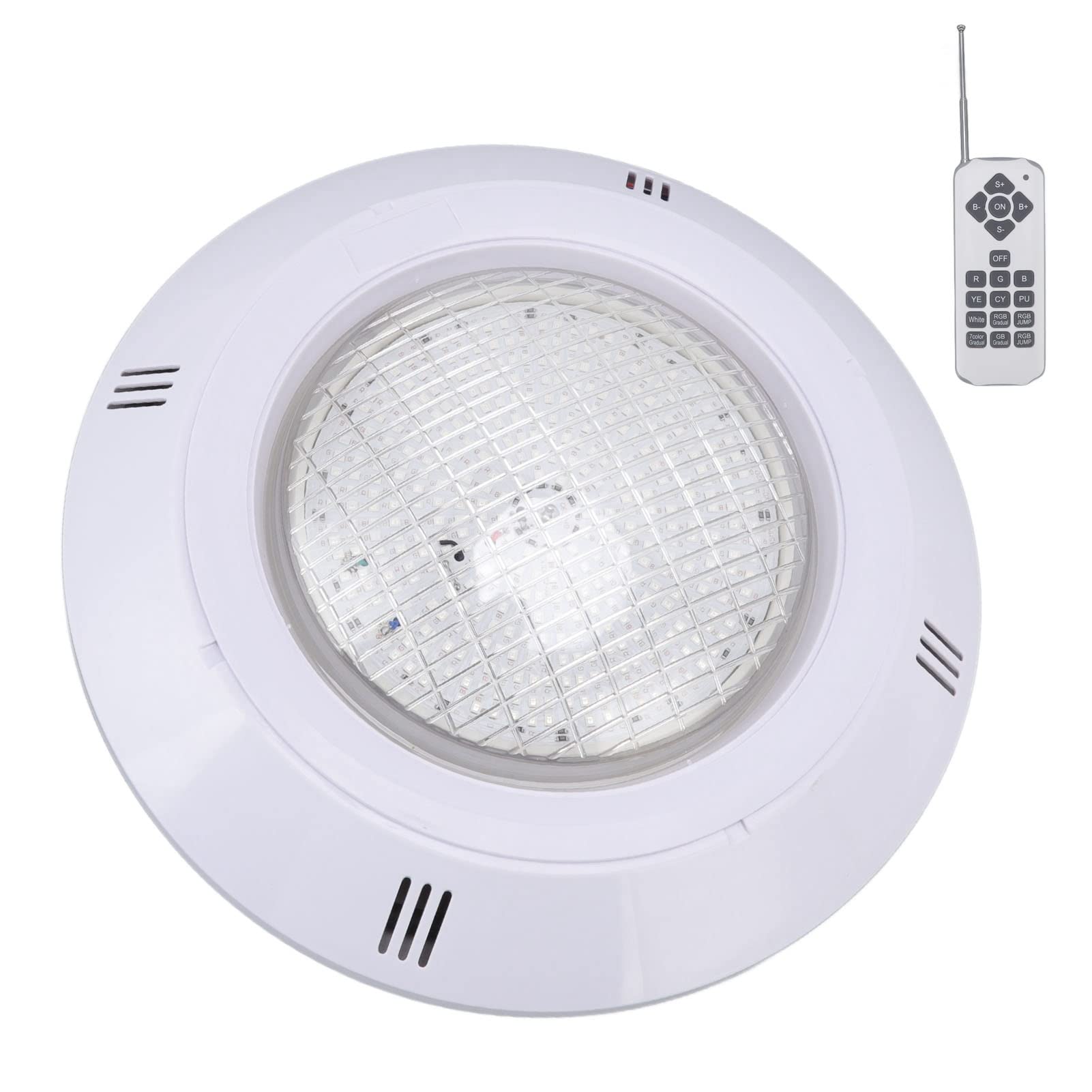 Luces LED RGB para Piscina, Luz Subacuática IP68, 12 V, Sumergible de bajo Voltaje, Control Remoto para Piscina, Acuario, Estanque, Fuente, Iluminación ABS Duradero (35W)