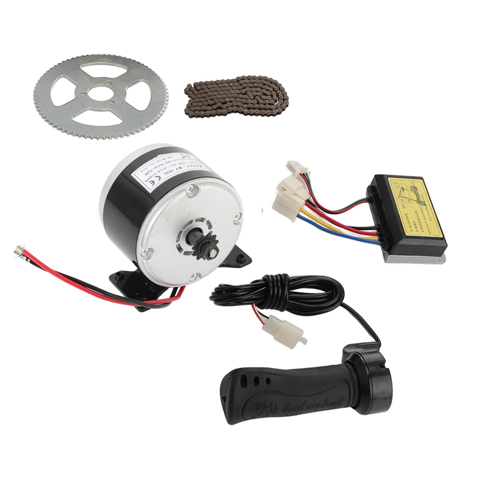 Kit Motore a Carrello per Bici Elettrico Ad Alta velocità 250 W 12 V con Controller, Kit di Conversione in Bici Legata a 2750 Giri/Min per Moto e Triciclo Elettrico