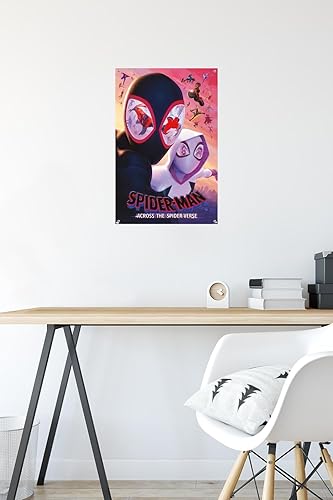 Miniatura 6 de Trends International Marvel Spider-Man Across The Spider-Verse - Póster de pared de una hoja de máscaras de 14.72 x 22.37 pulgadas, paquete de