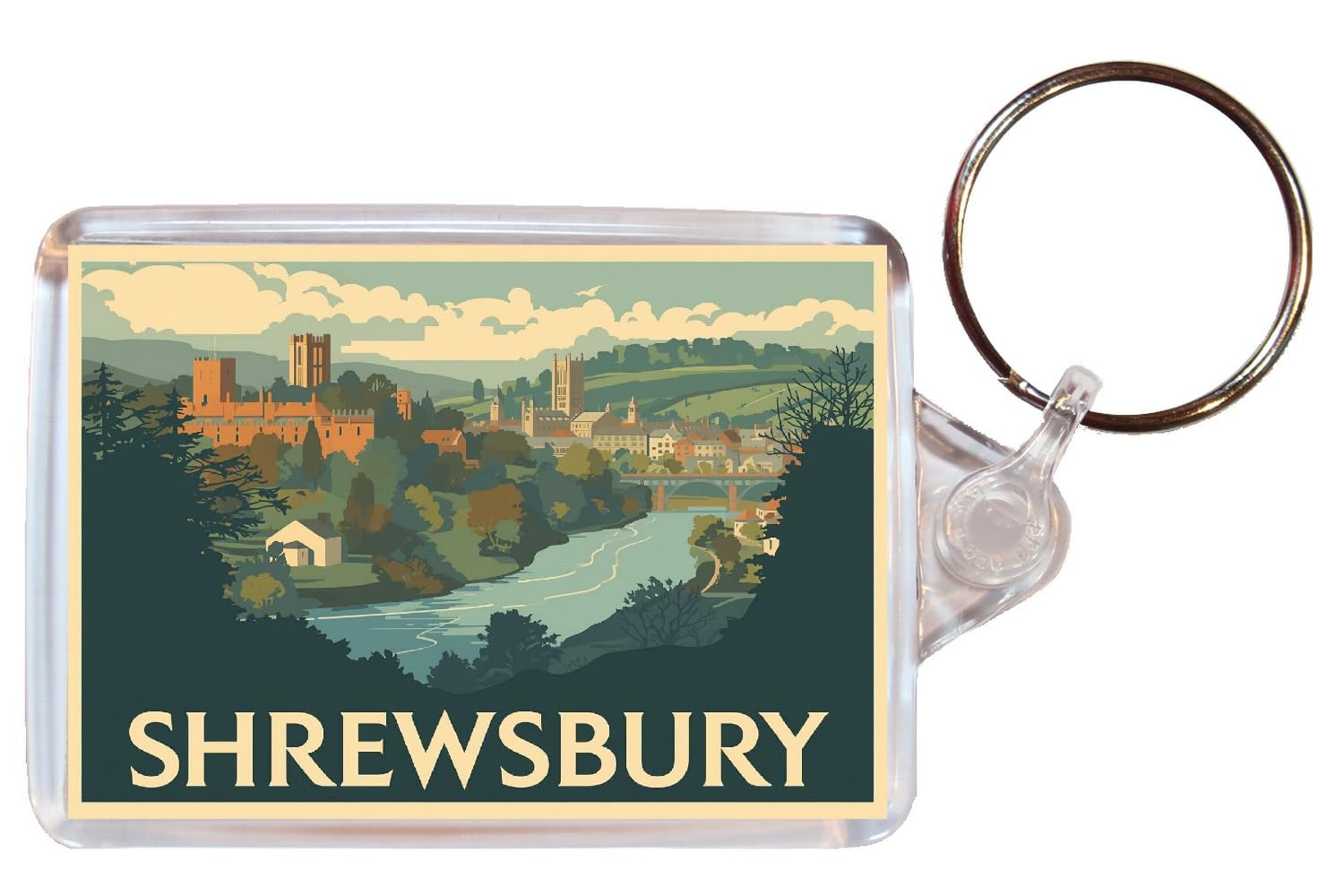 Baked Bean Store Shrewsbury - Shropshire - Double Sided Keyring Artistic BBS26KEY372