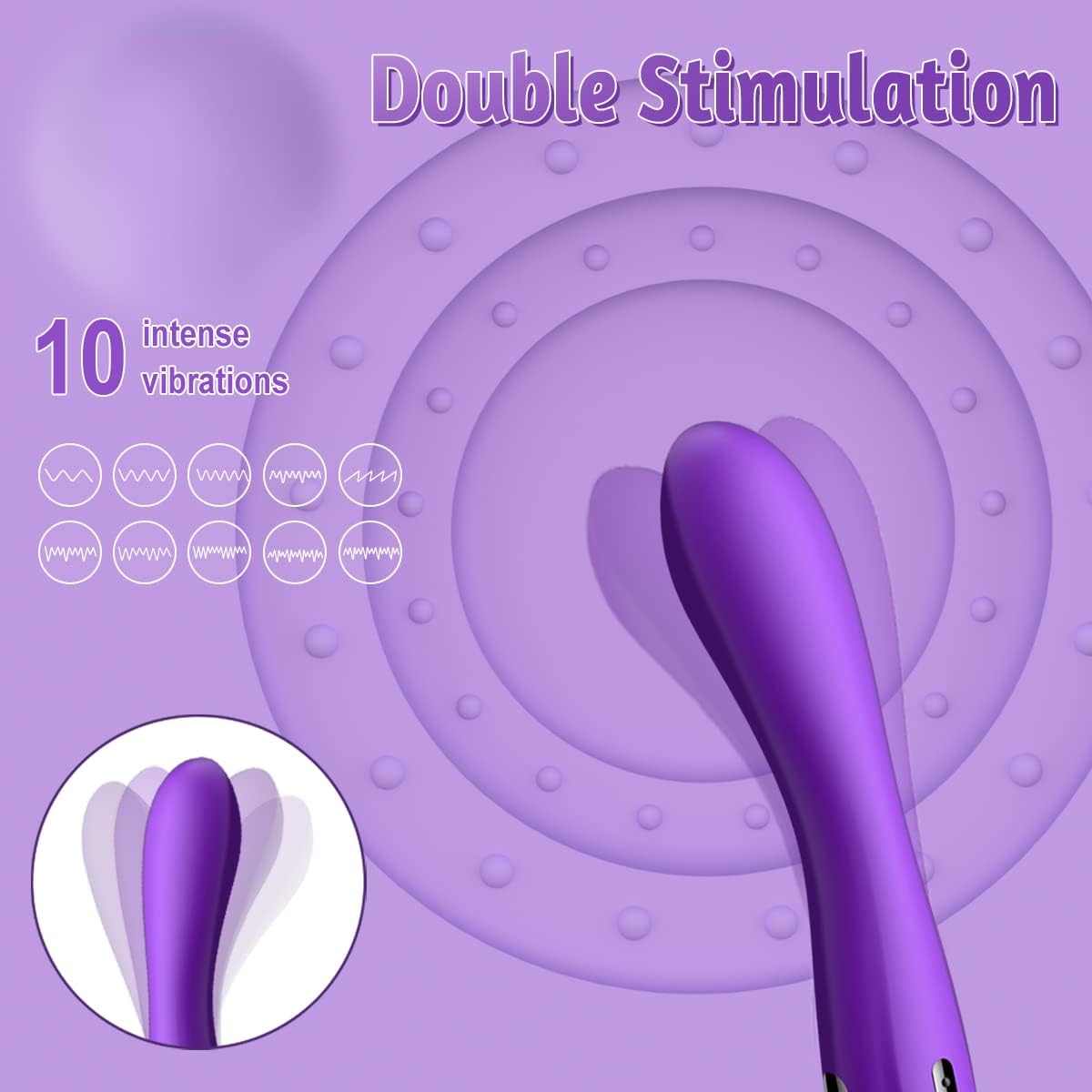 High Frequency Clitoral Vibrator, 2-in-1 Clit & G Spot Vibrators with Whirling Vibration, SEXY SLAVE Layla Waterproof Clitoris Vagina Massager Stimulator for Quick Orgasm, Silicone Sex Toy for Women