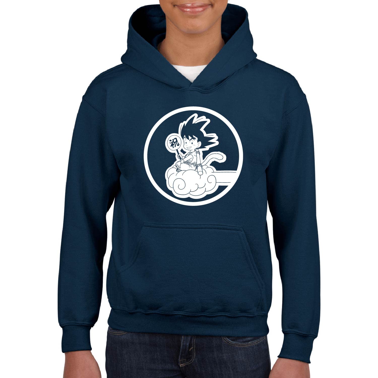 El Desván Nerd Nube Goku Sudadera con Capucha Niño Unisex