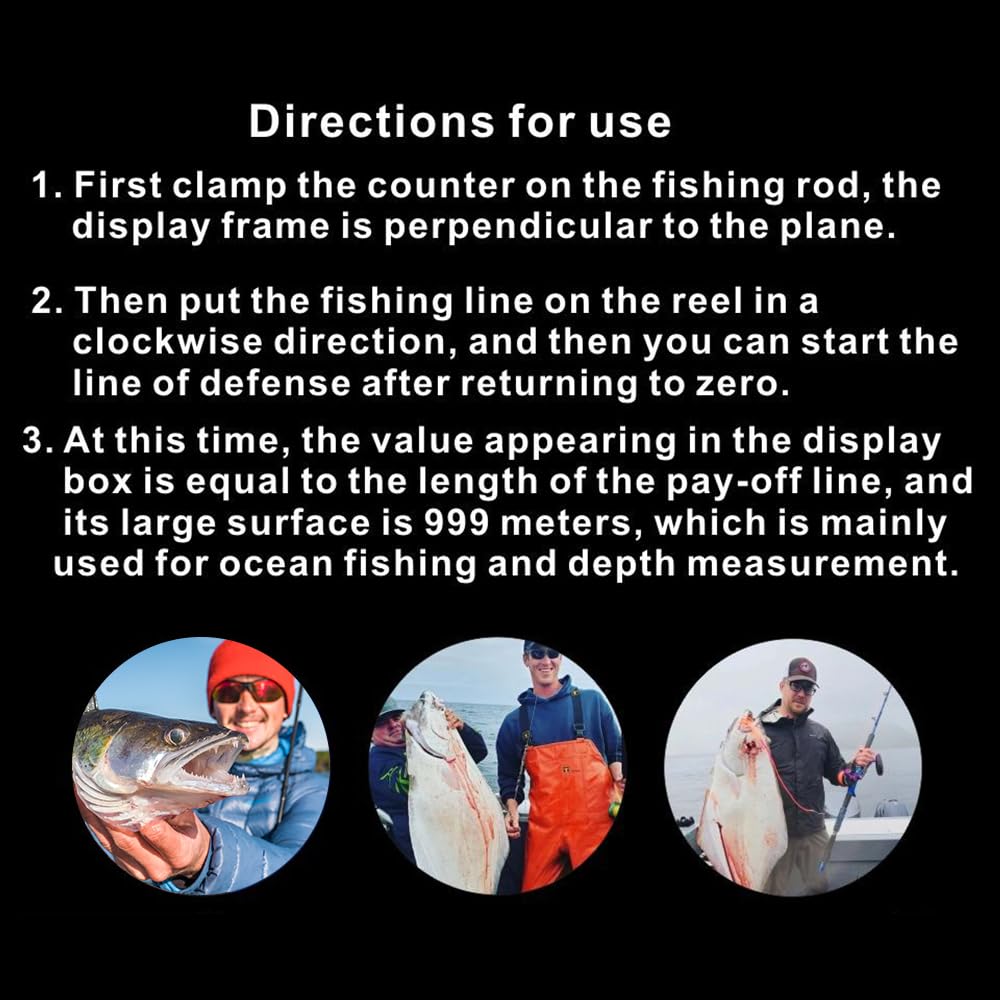Contaprofondità AMO 0-999 Metri - Line Counter Da Pesca Con Corda Contafili Professionale