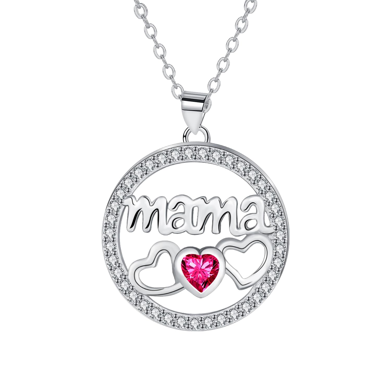 Micory Collar Para Madre e Hija,925 Plata De Ley Collares Con Colgante De Mamá,Ajustable 45+5cm,Regalo del dia de la Madre