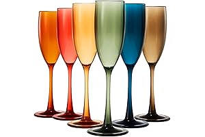 Unbreakable Plastic Champagne Flutes Reusable | Set of 6 | European Style