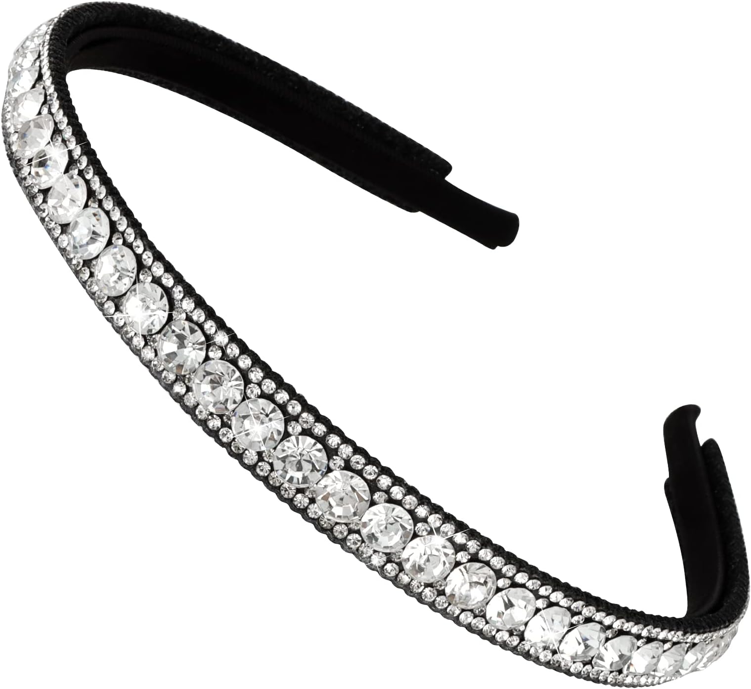 WecoeRhinestone Headband Women Silver Headband Women Non Slip Fashion Bling Sparkly Diamond Headband Hair Band Birthday Wedding Bridal Holiday Homecoming Hair Accessories For Women Girls Gifts