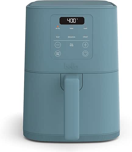 bella 4Qt Slim Air Fryer, Fits-anywhere Kitchenware, EverGood Ceramic Nonstick