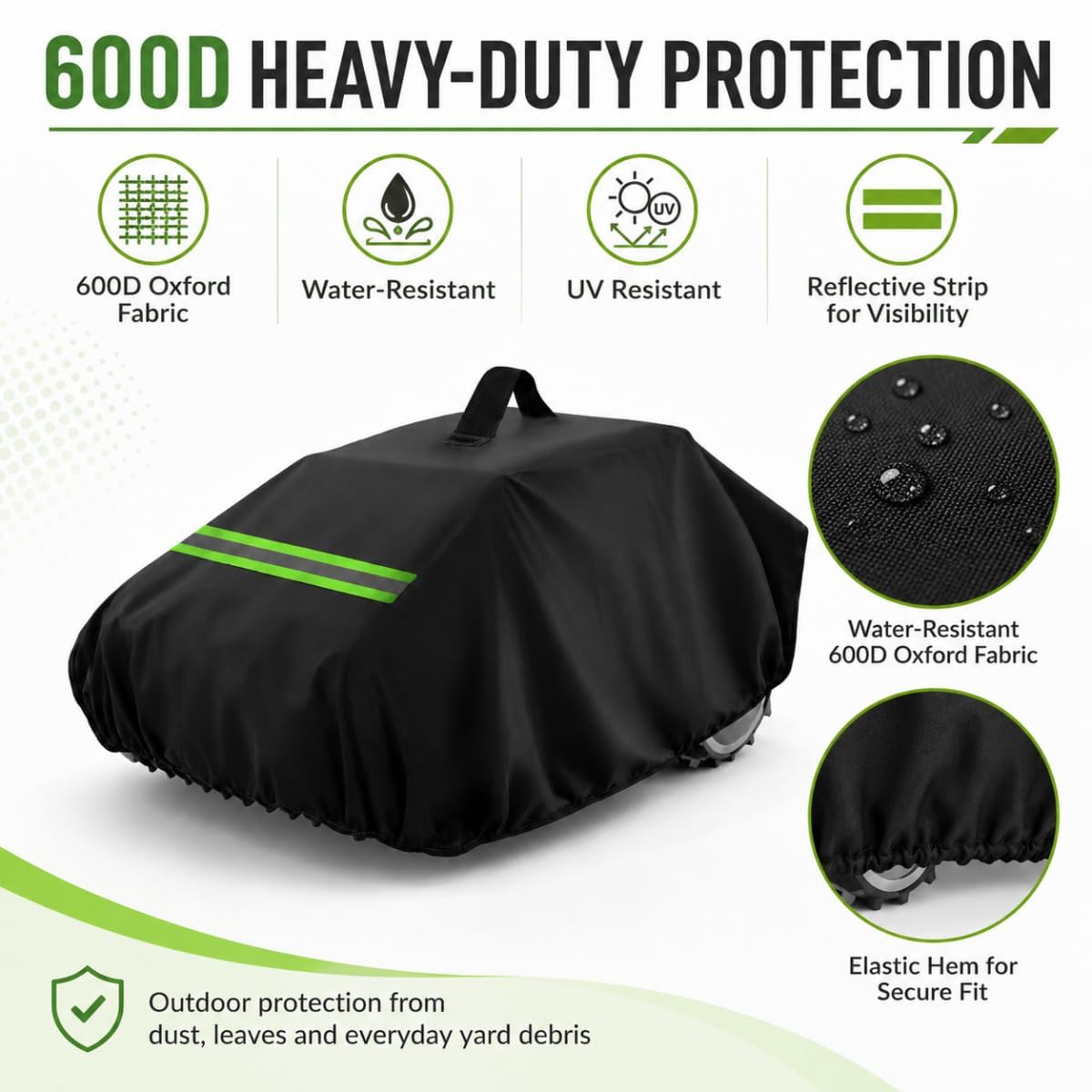 Abris Robot Tondeuse pour Mammotion Luba 3 AWD 5000, Housse Imperméable 600D Oxford avec Bande Réfléchissante et Poignée