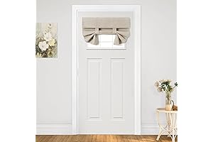 HOMEIDEAS Linen French Door Curtains: The Perfect Privacy Solution for Small Door Windows