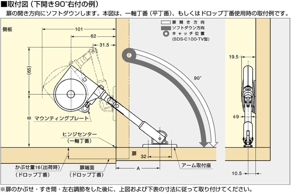 美しい LAMP スガツネ工業<br>ソフトダウンステー SDS-100-TV型 SDS