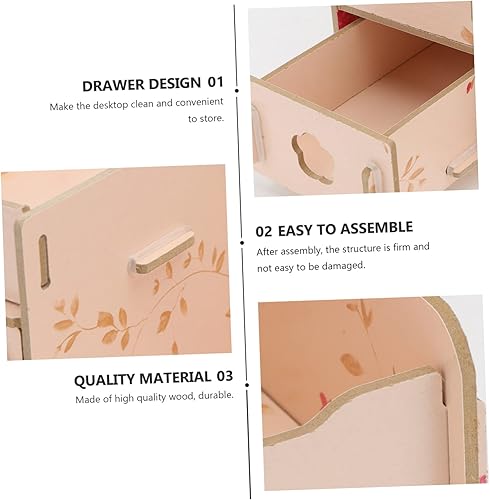 Miniatura 9 de Cabilock Caja de almacenamiento de madera, organizador de maquillaje, gabinete de almacenamiento de oficina, organizador de almacenamiento de