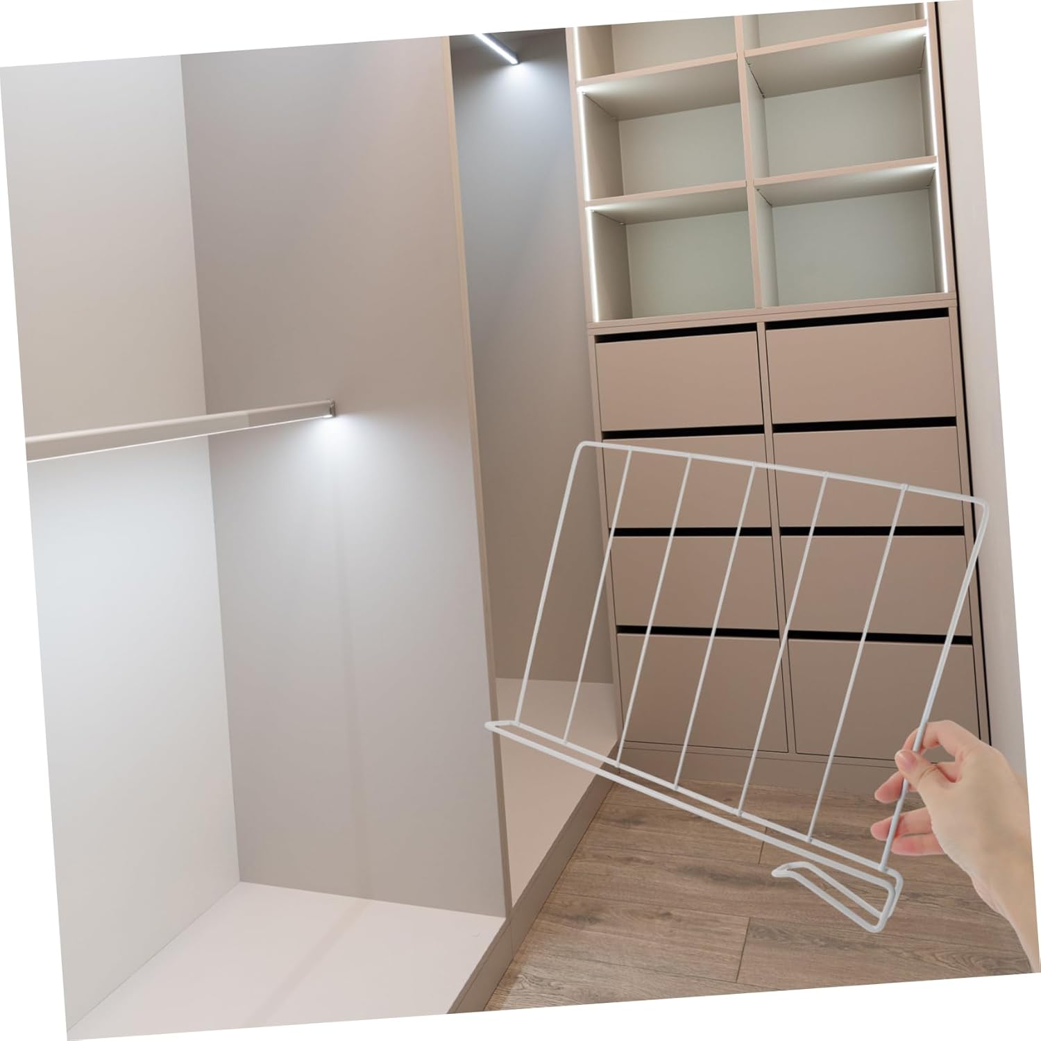 3pcs Elegant Iron Clothes Iron Dividers Wardrobe Partition Closet Organizers for Shelves