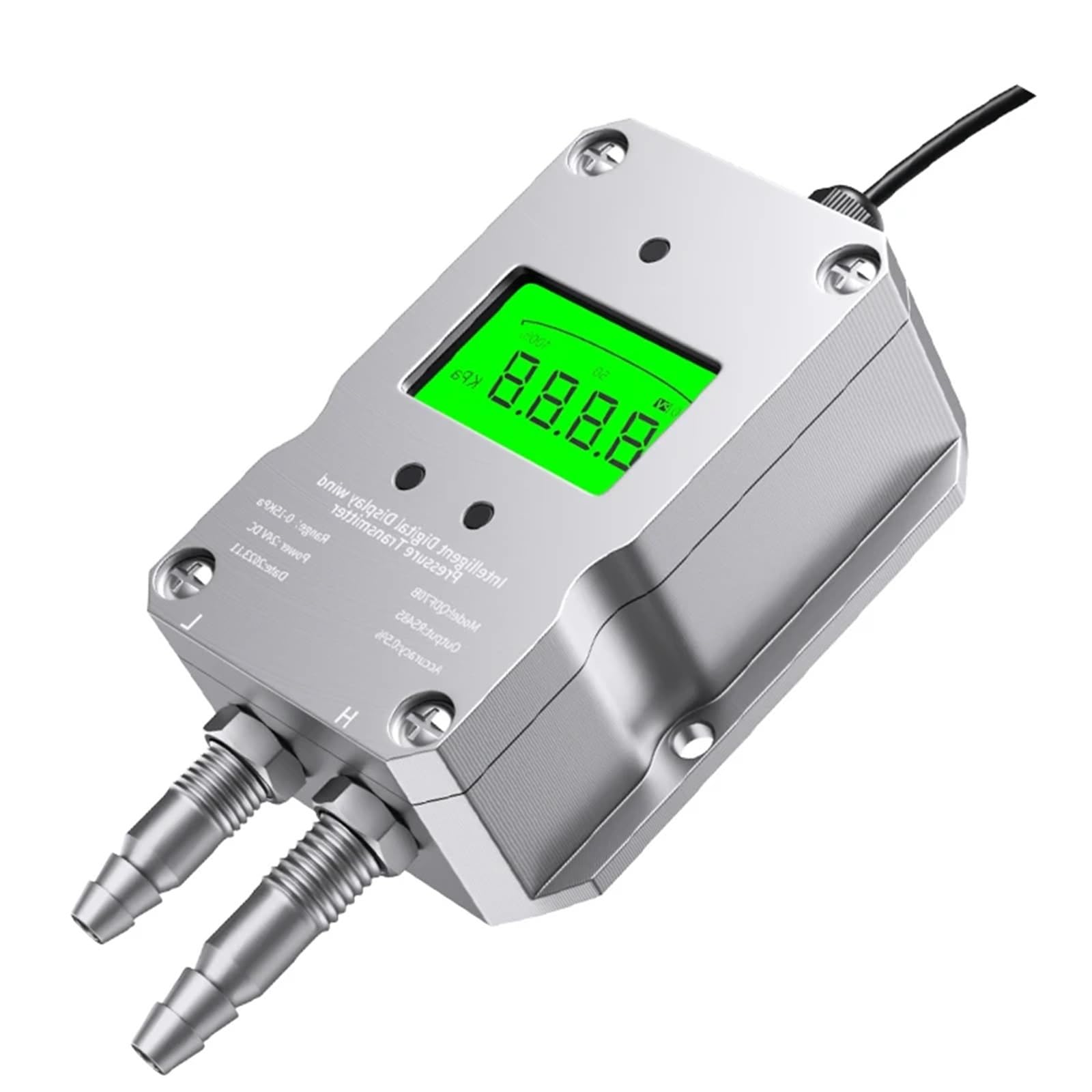 Transmetteur de pression différentielle -30Kpa ~ 30Kpa vers 4-20mA RS485 0-100pa 0-1Kpa Capteur de pression différentielle numérique(LCD Display 4-20mA,0-500Pa)