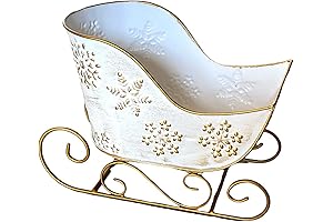 Christmas Sleigh Metal Ornament Santa Sleigh Decor